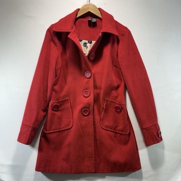 Talbots Jackets & Blazers - Windsor Red Wool Blend Lined Blazer Jacket Size S Classic